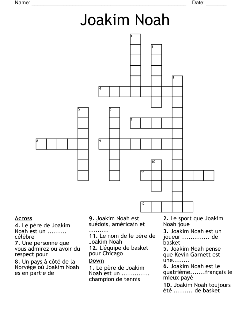 Joakim Noah Crossword