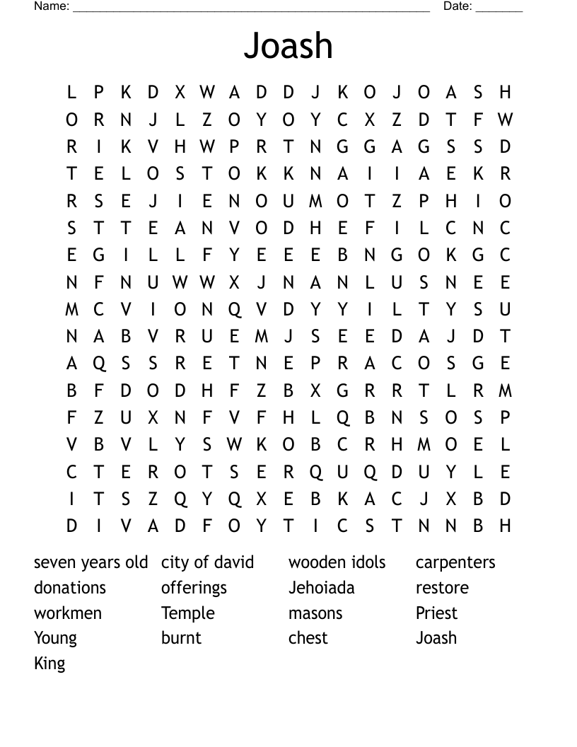 Joash Word Search
