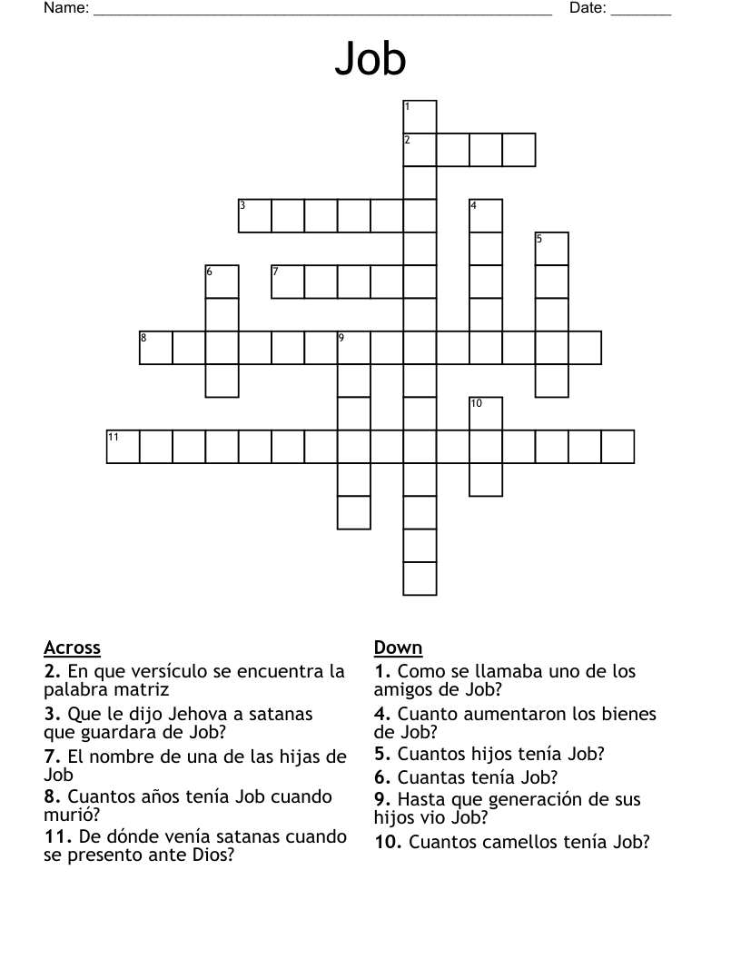 Job Crossword