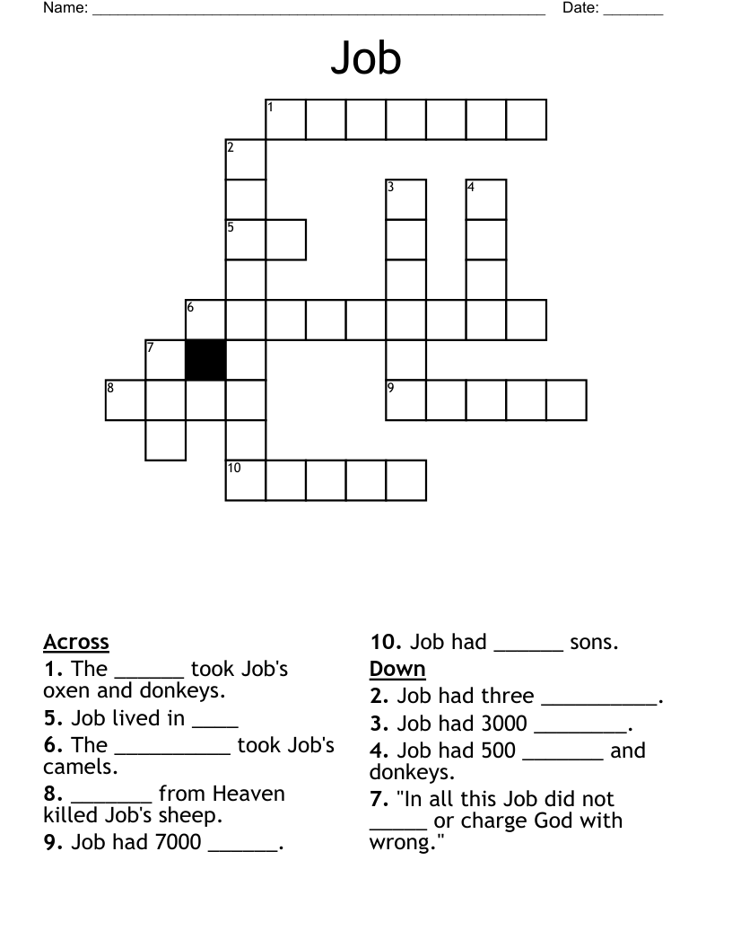 Job Crossword