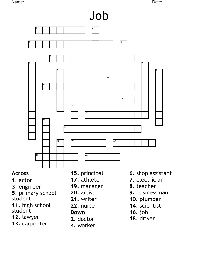 Job Crossword