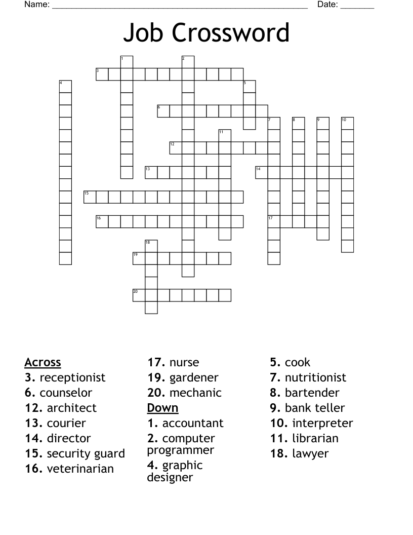 Job Crossword