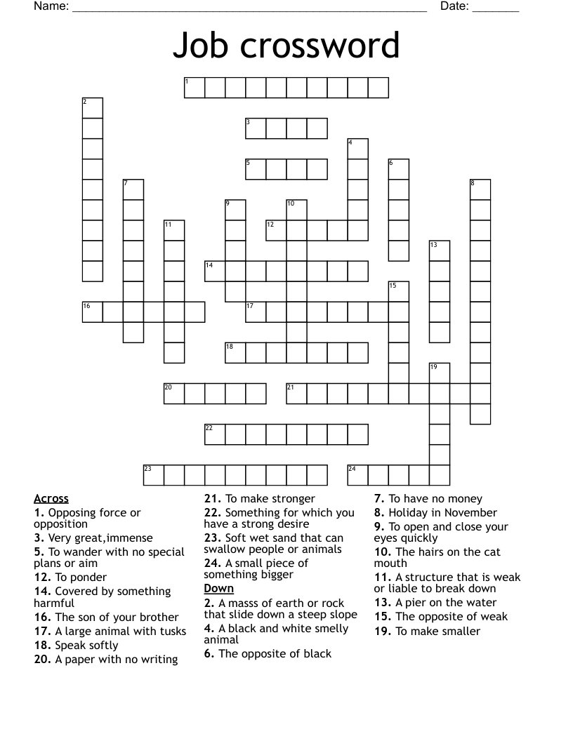 Job crossword