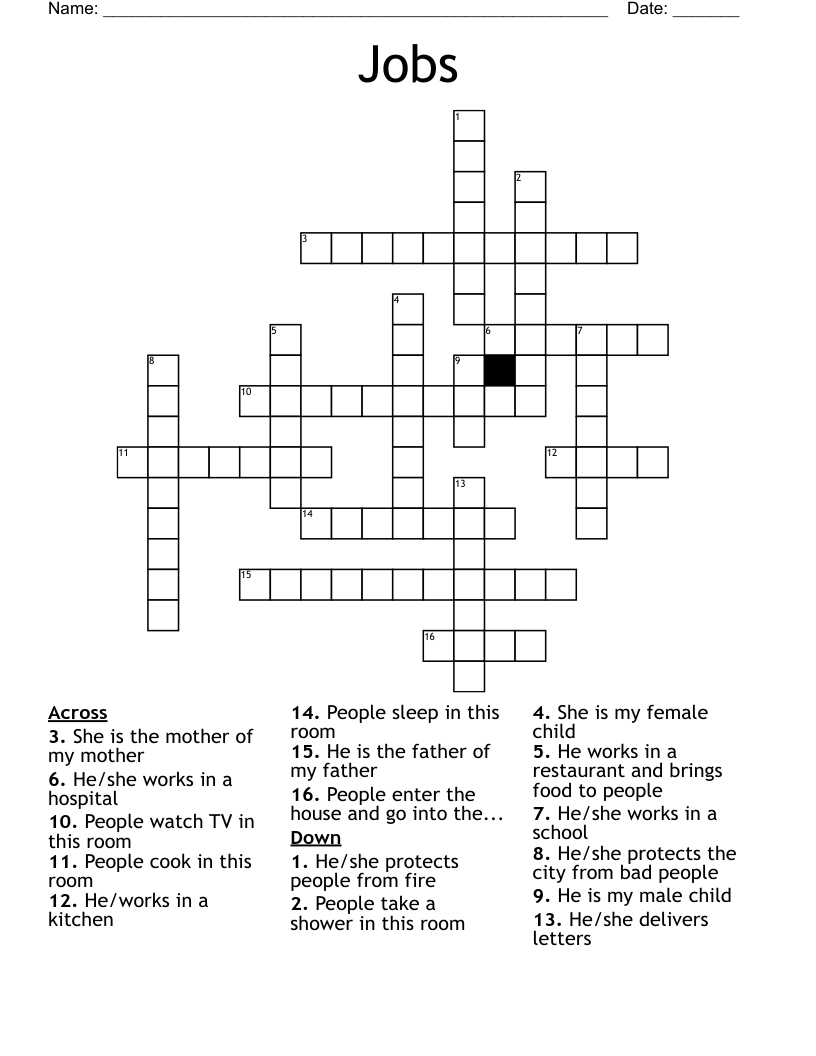 Jobs Crossword
