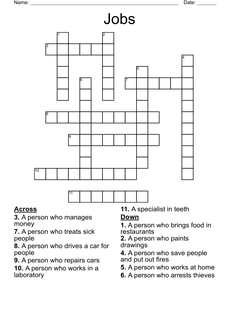 Jobs Crossword
