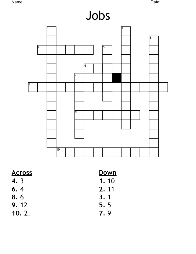 Jobs Crossword