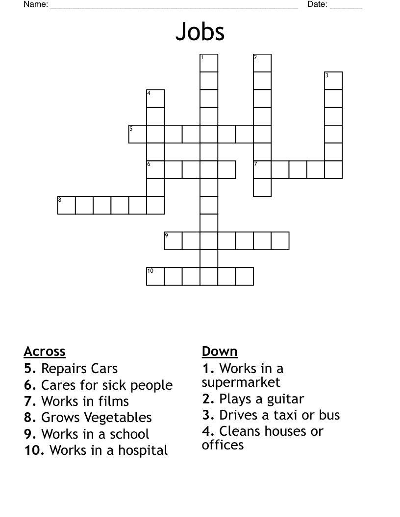 Jobs Crossword