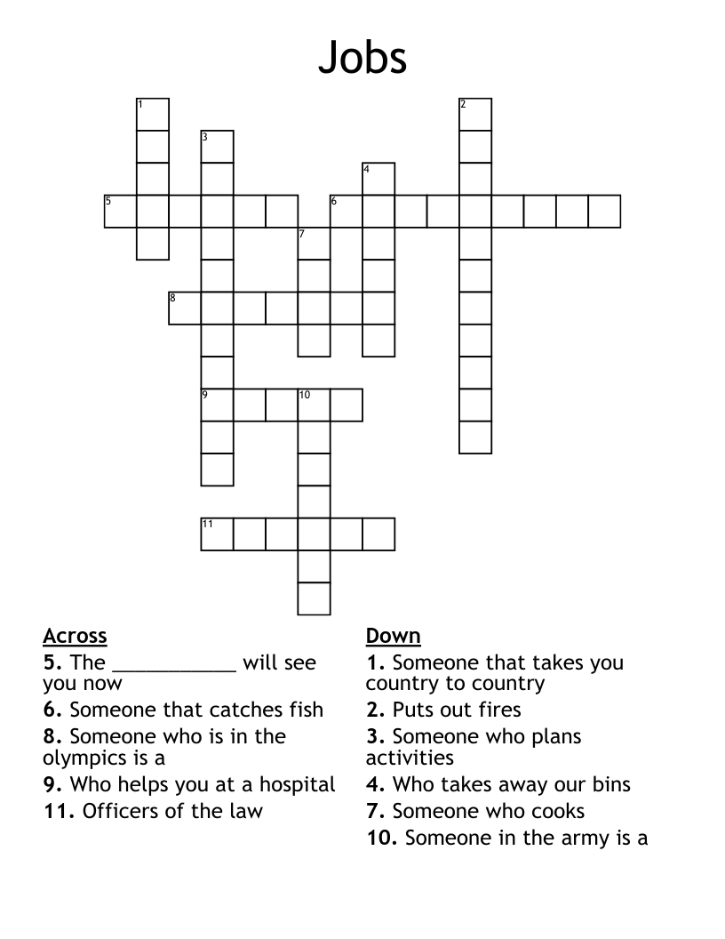Jobs Crossword