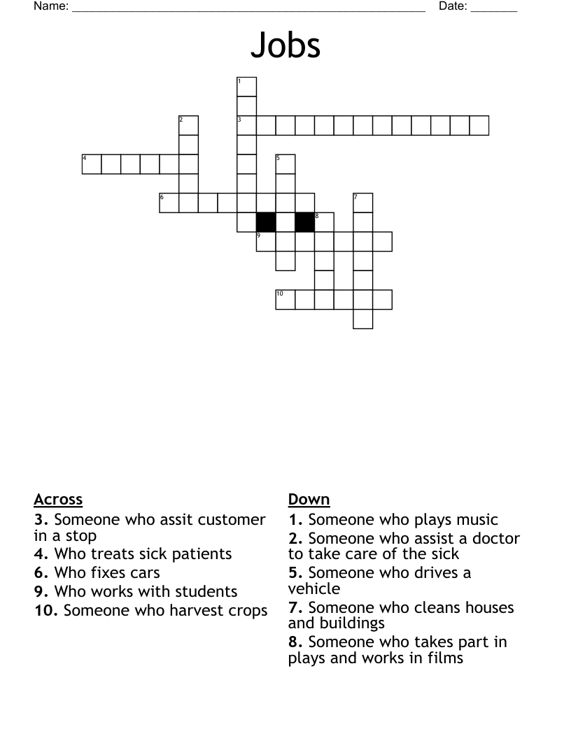 Jobs  Crossword