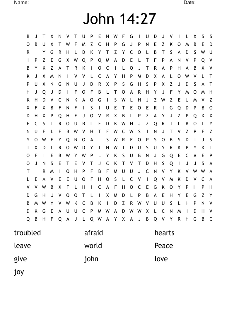 John 14:27 Word Search