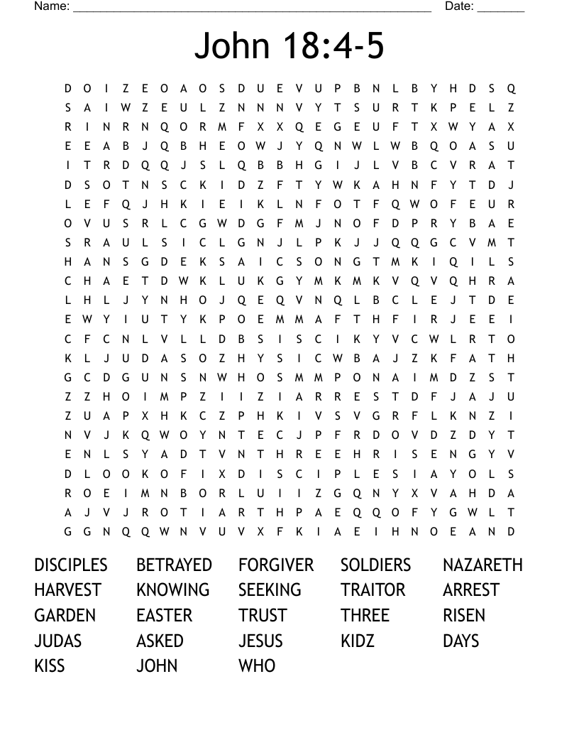 John 18:4-5 Word Search