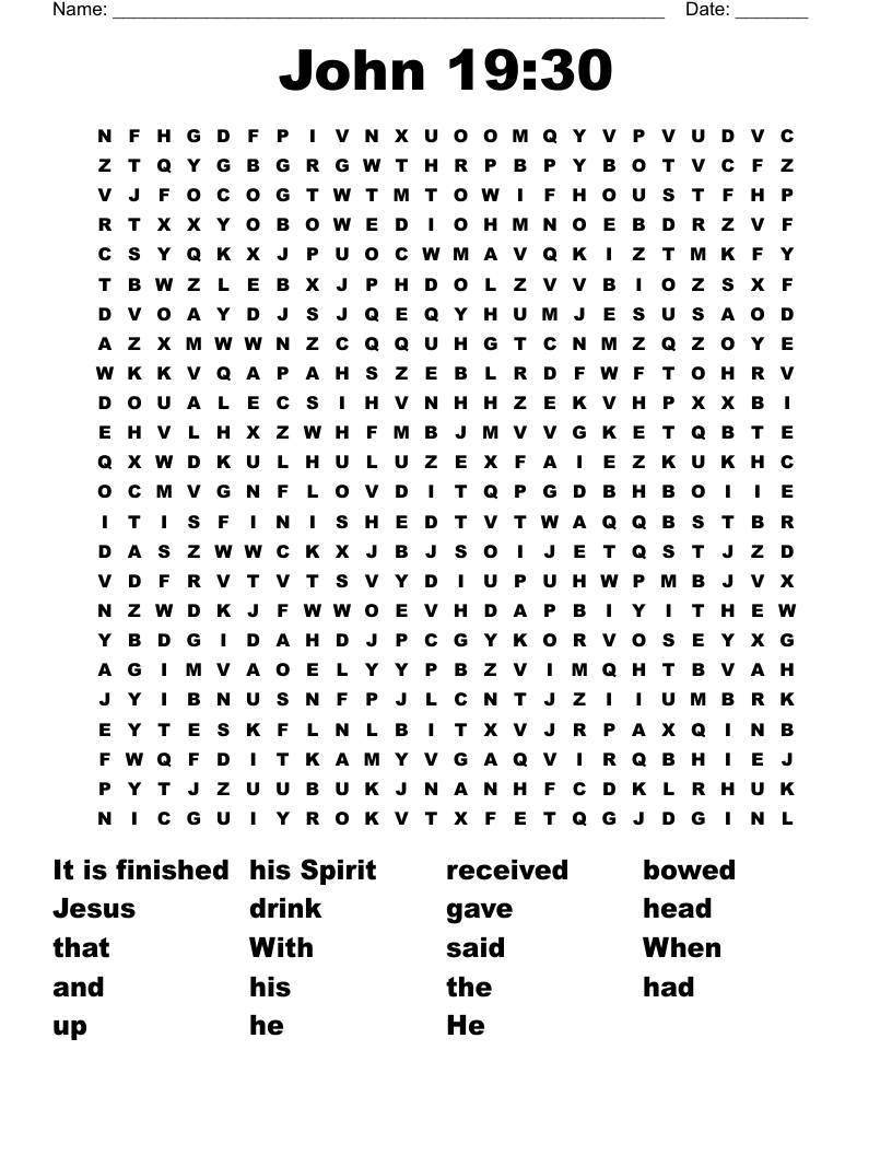 John 19:30 Word Search