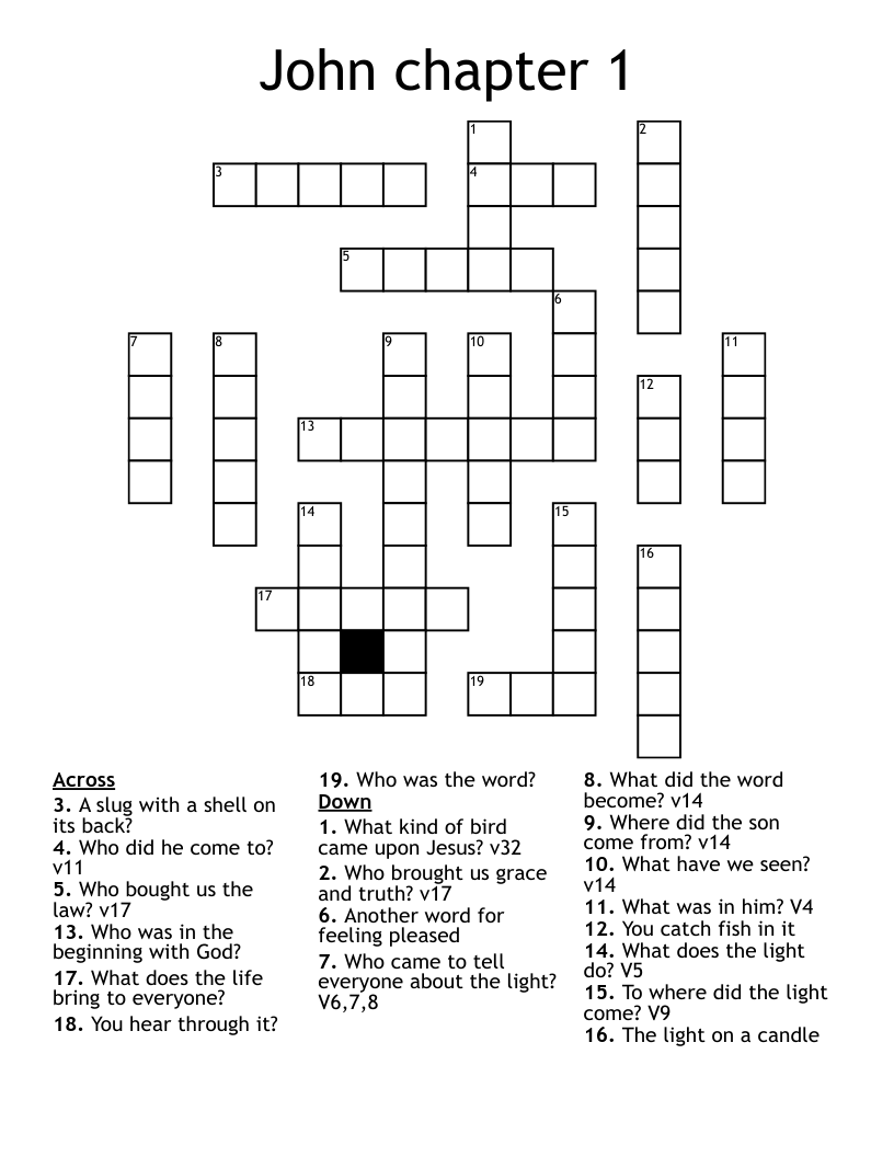 John chapter 1 Crossword