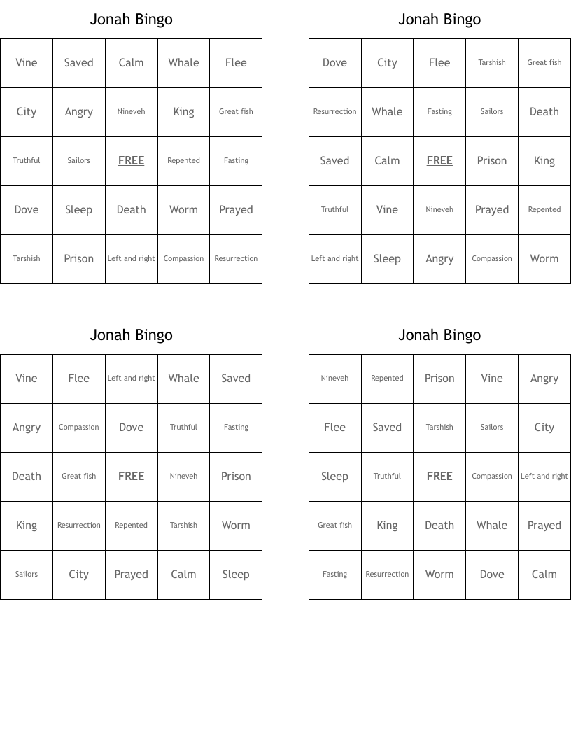Jonah Bingo