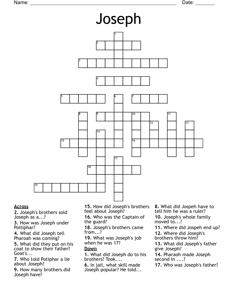 Joseph Crossword