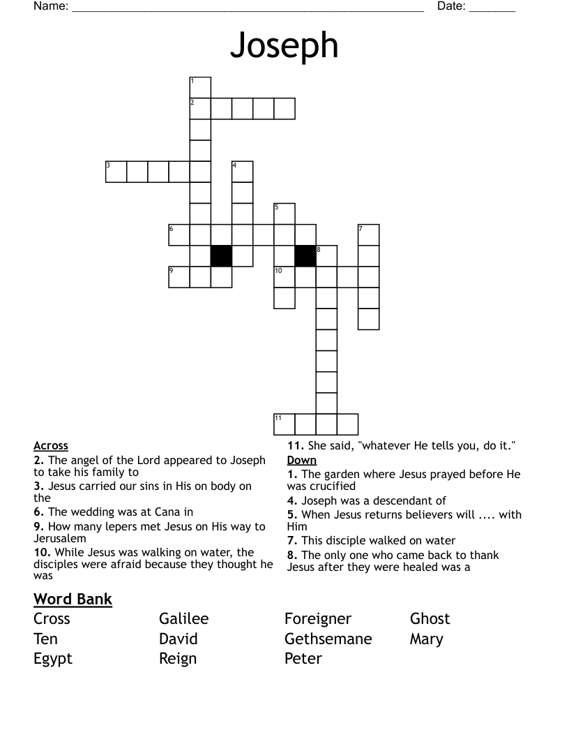 Joseph Crossword