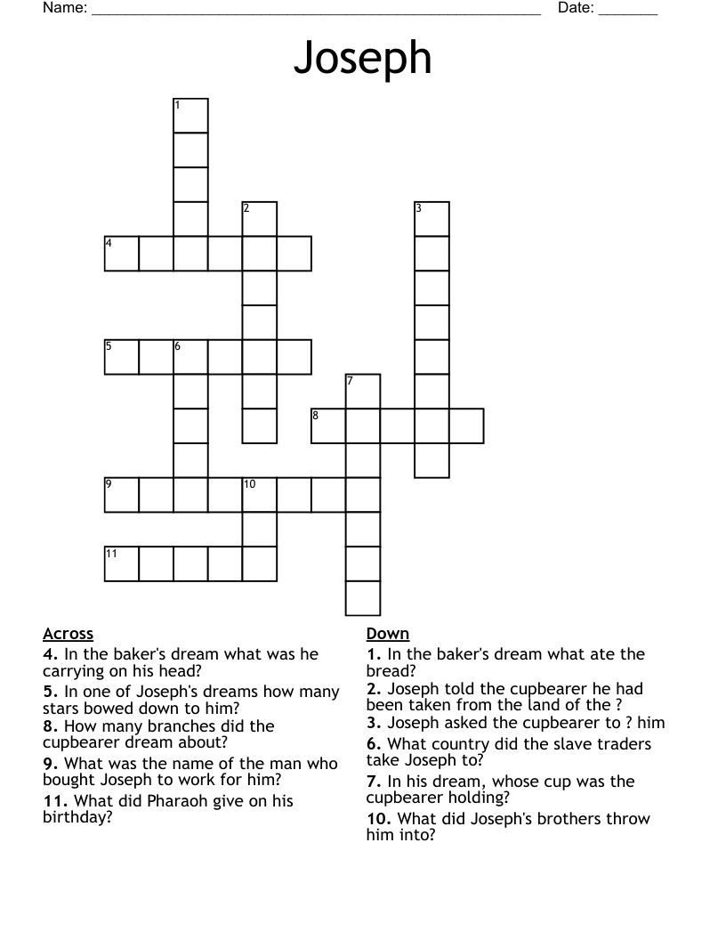 Joseph Crossword