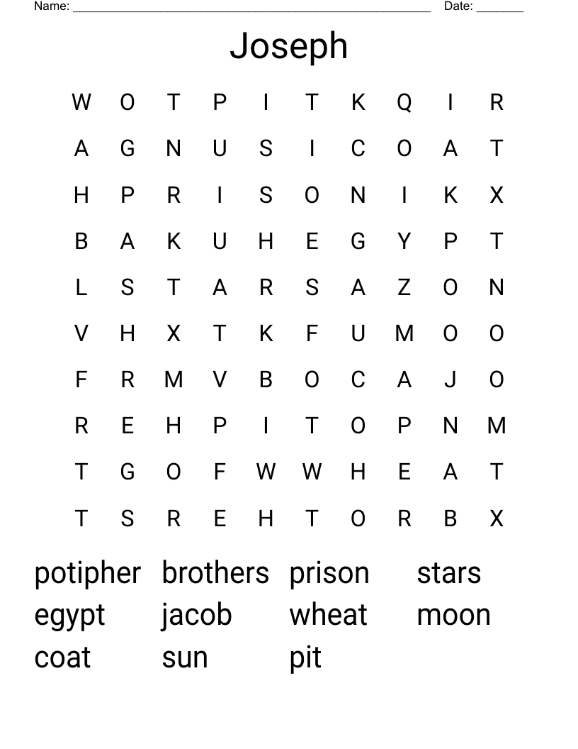 Joseph Word Search