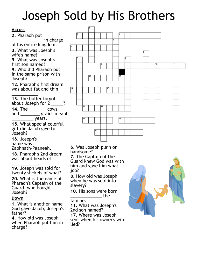 Joseph Sold by His Brothers Crossword