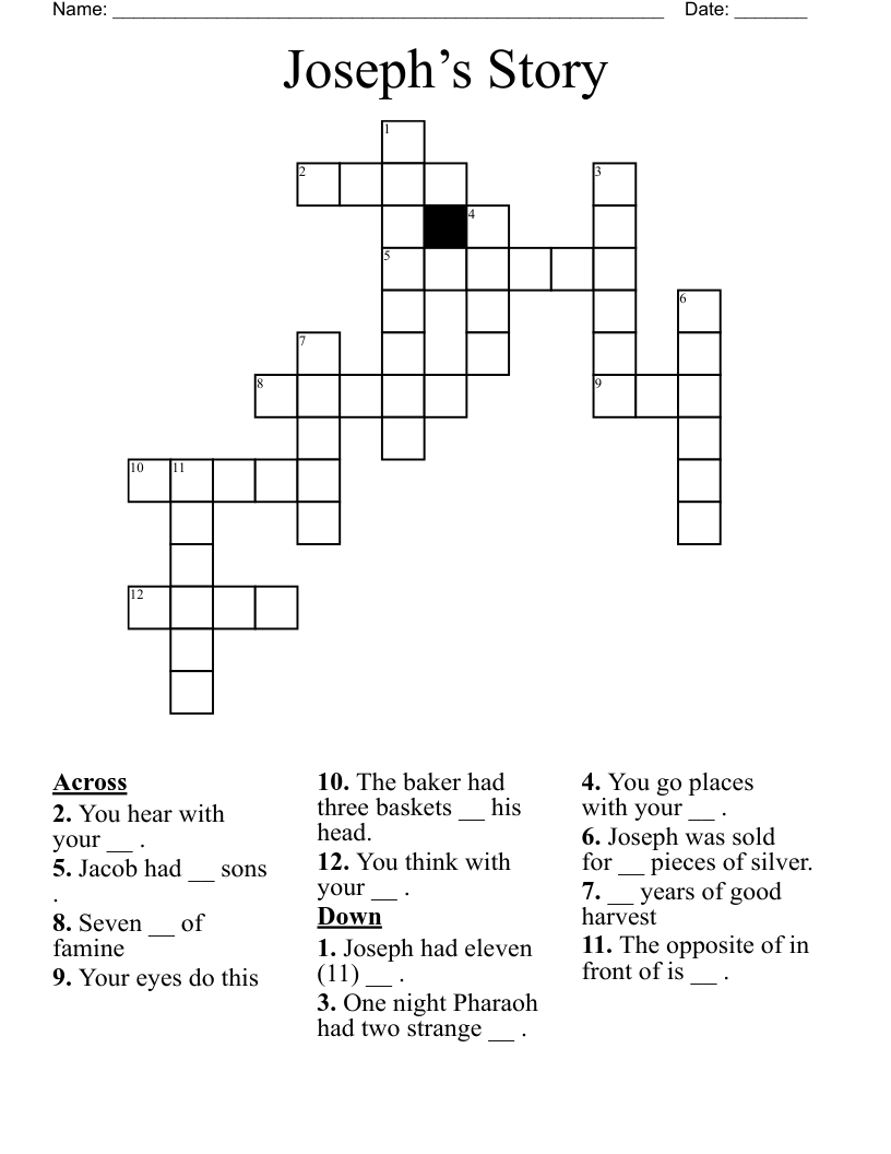 Joseph’s Story Crossword