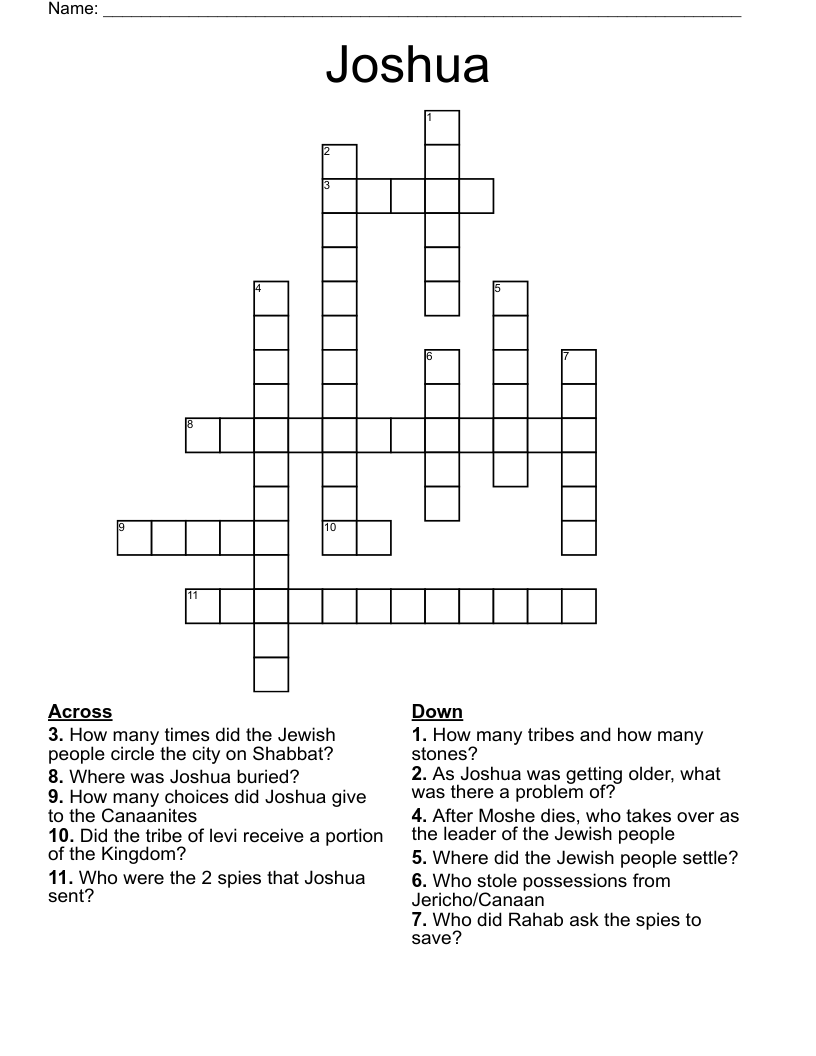 Joshua Crossword