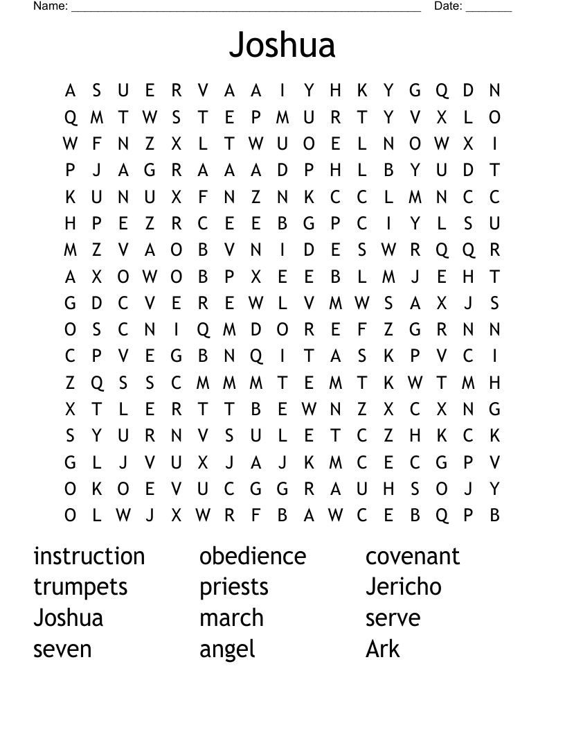 Joshua Word Search