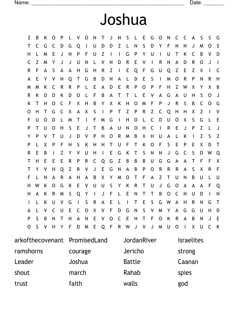 Joshua Word Search