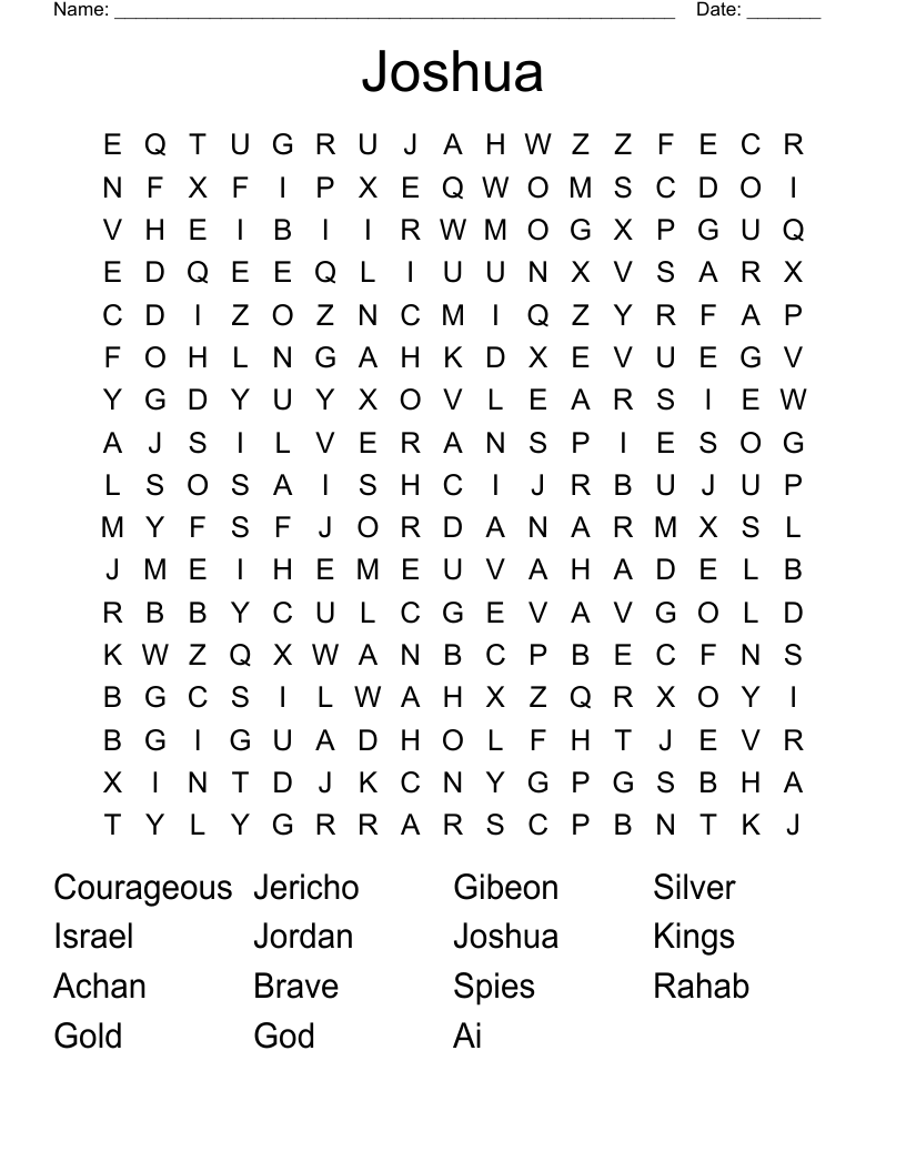 Joshua Word Search