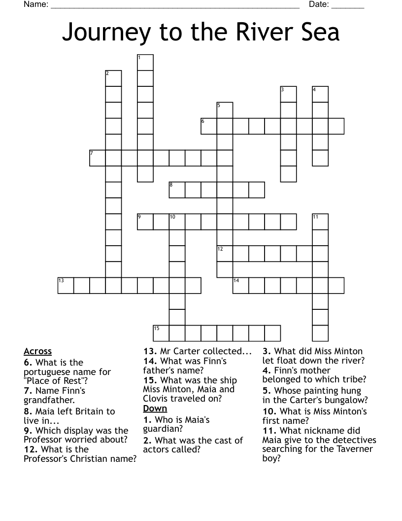 Journey to the River Sea Crossword