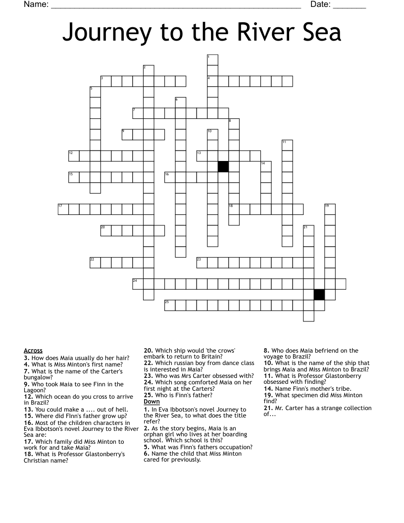 Journey to the River Sea Crossword