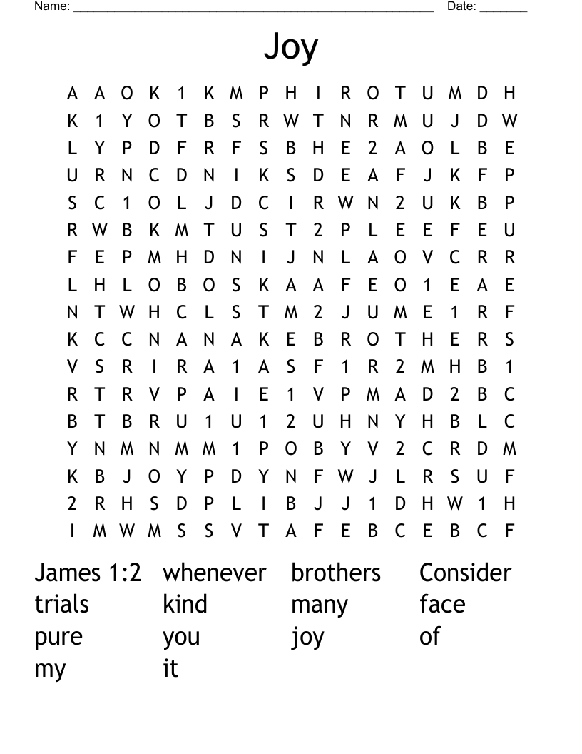 Joy Word Search