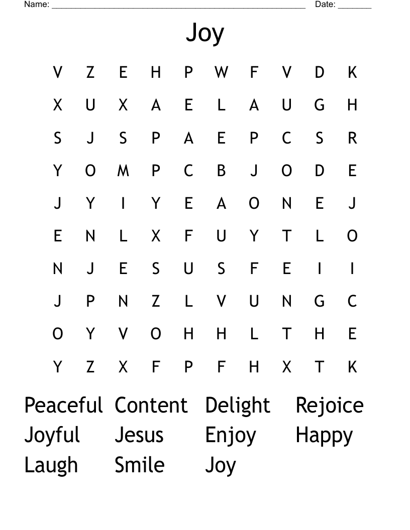 Joy Word Search