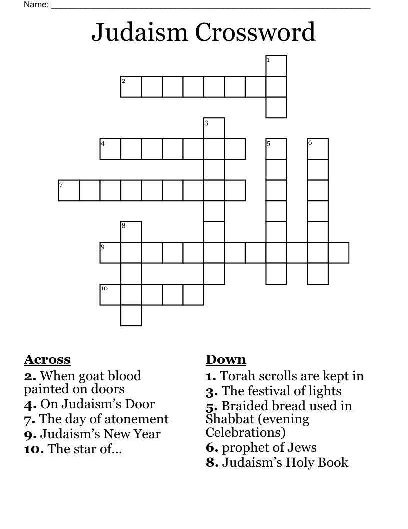 Judaism Crossword