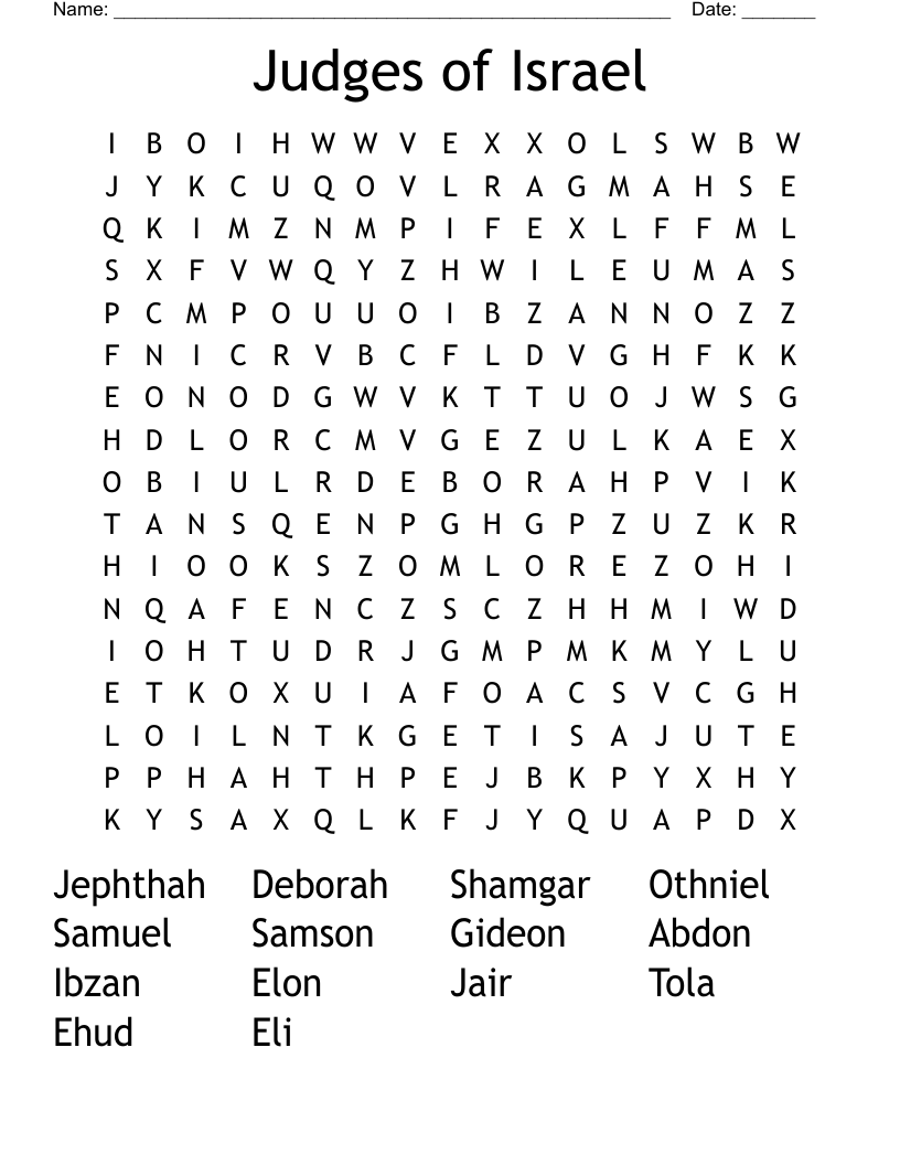 Judges of Israel Word Search