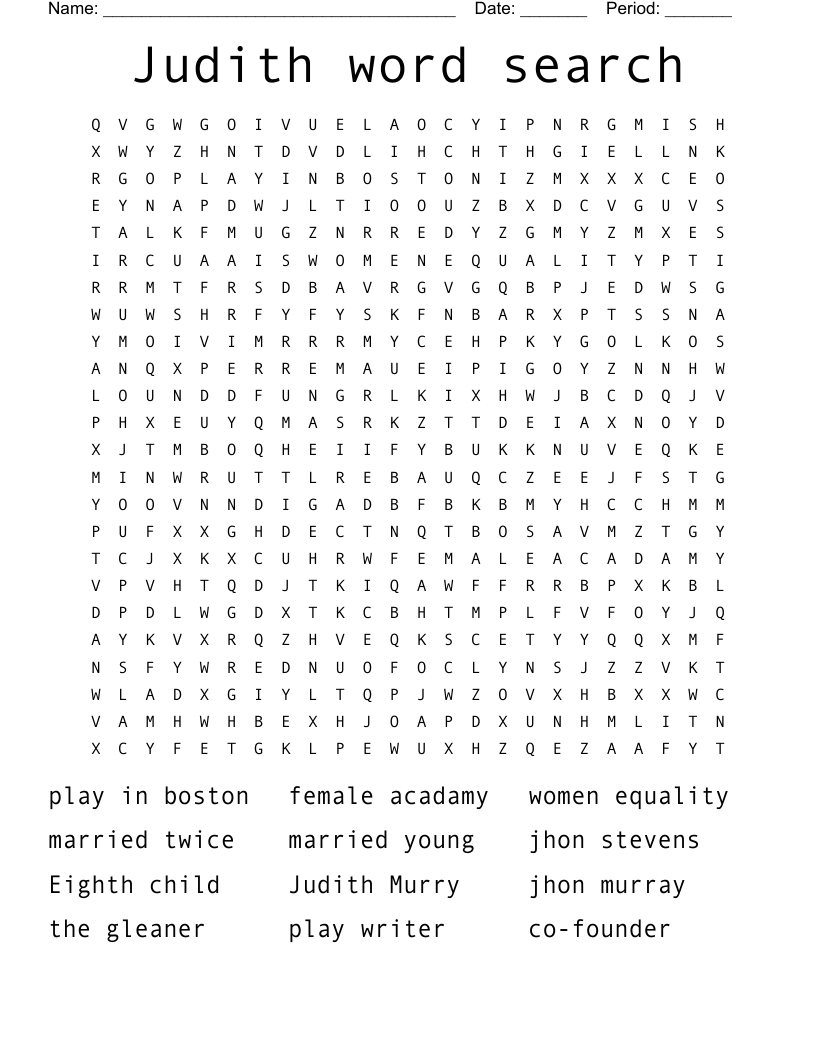Judith word search