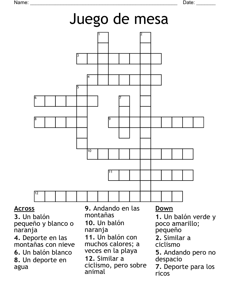 Juego de mesa Crossword