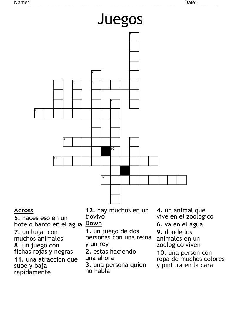 Juegos Crossword