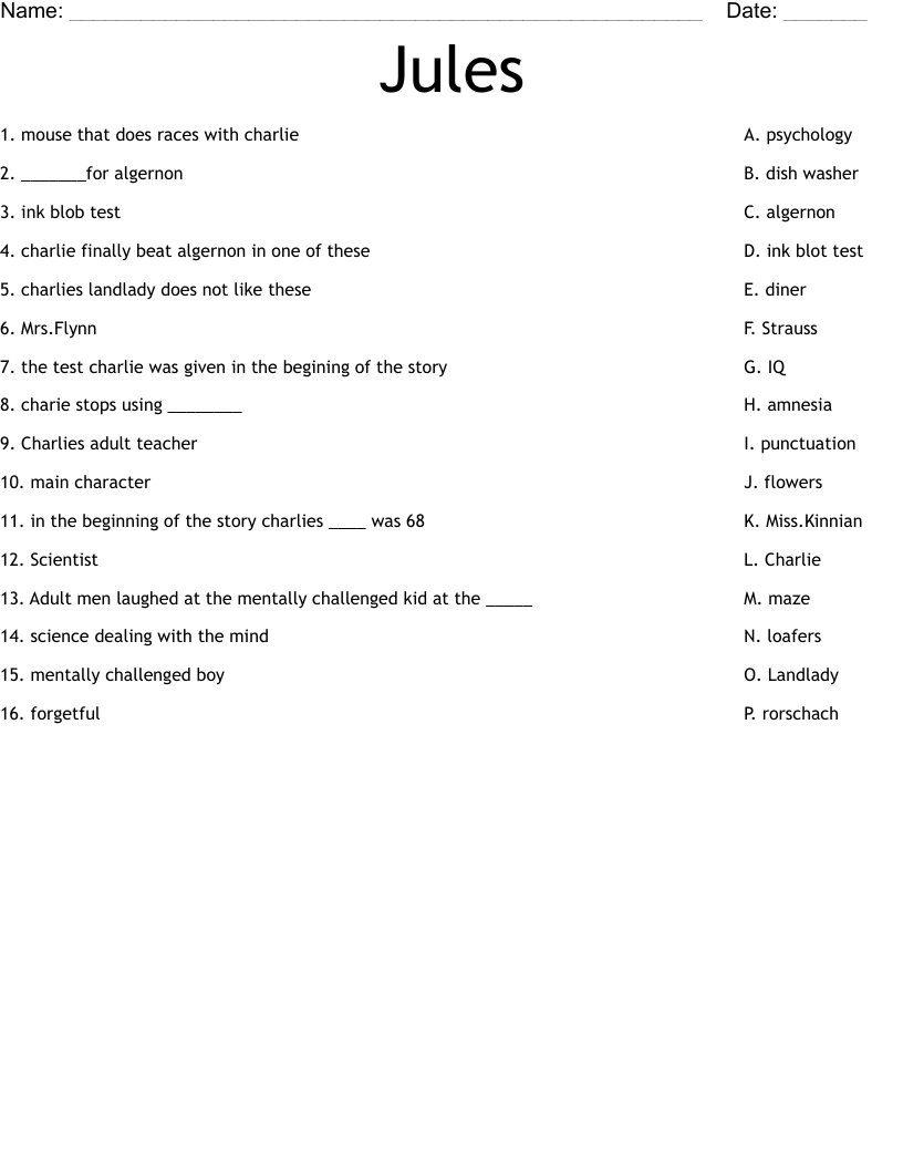 Jules Worksheet