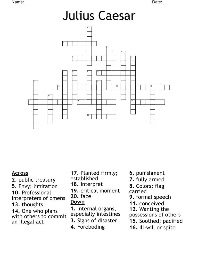 Julius Caesar Crossword