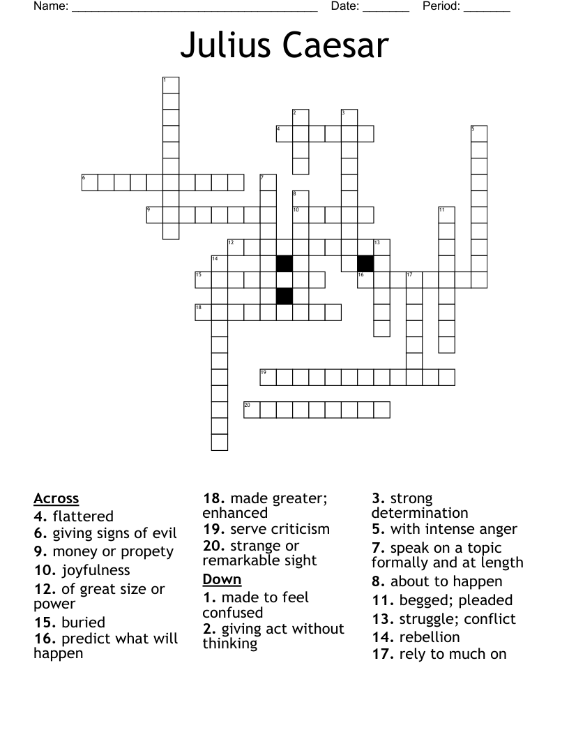 Julius Caesar Crossword