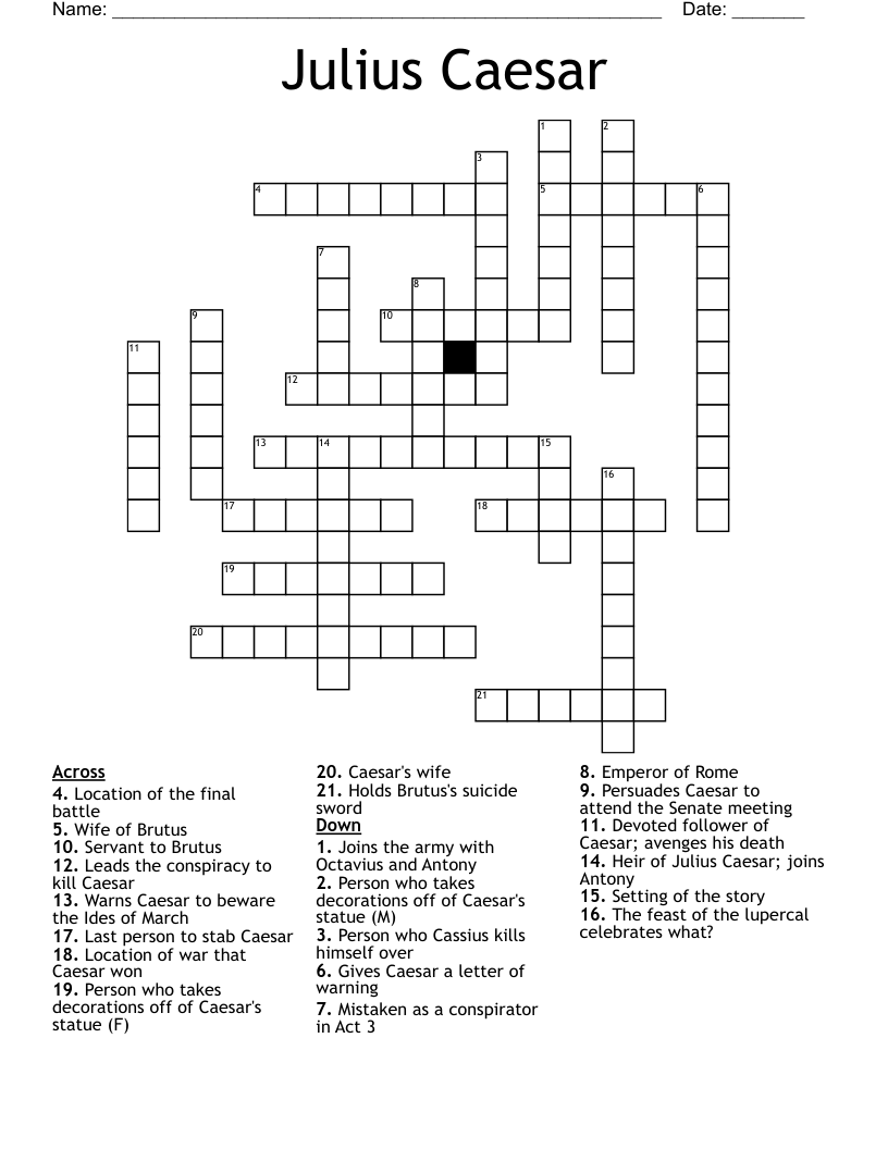 Julius Caesar Crossword