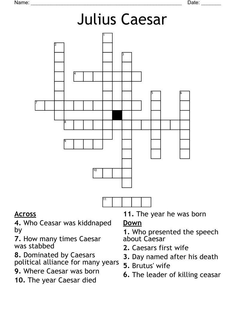 Julius Caesar Crossword