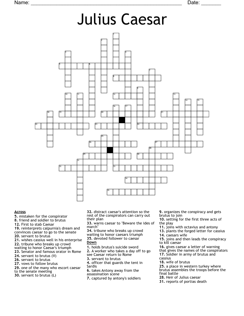 Julius Caesar Crossword