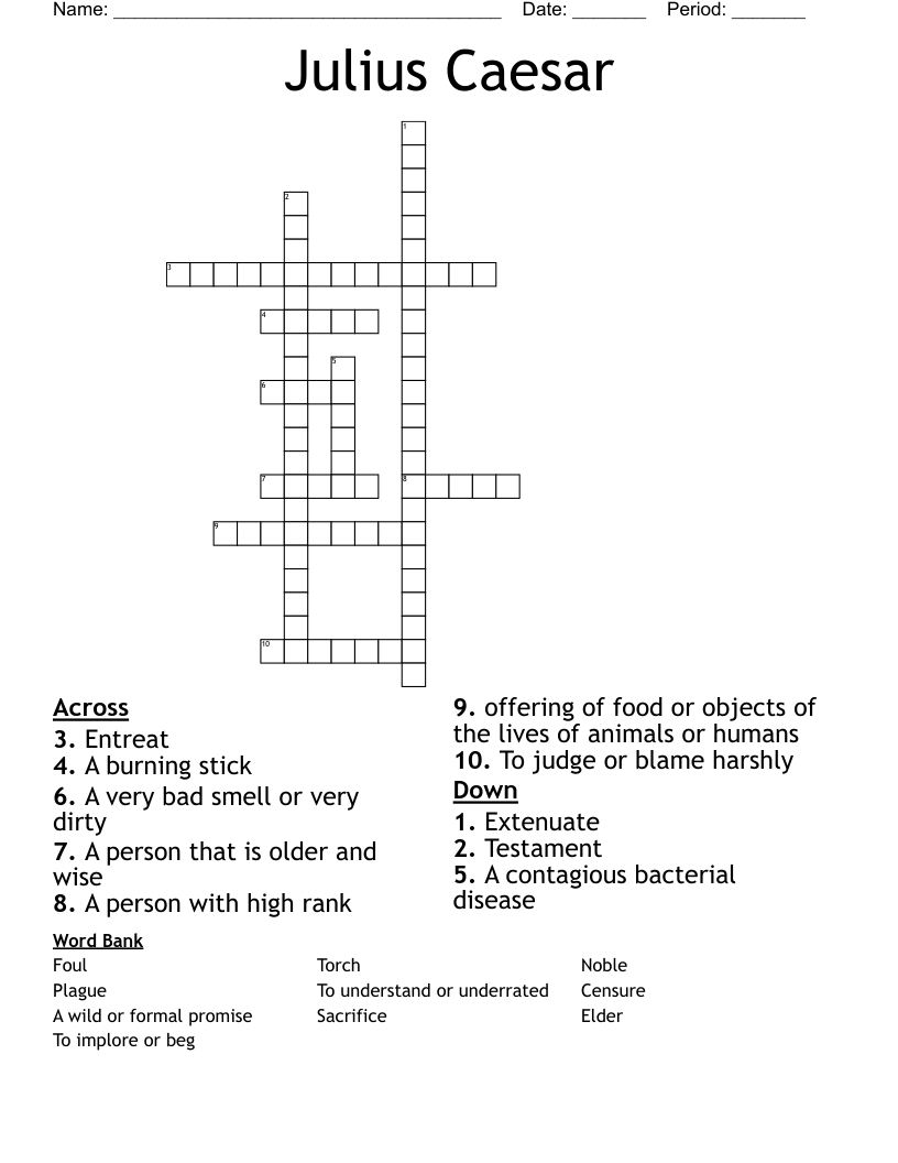 Julius Caesar Crossword