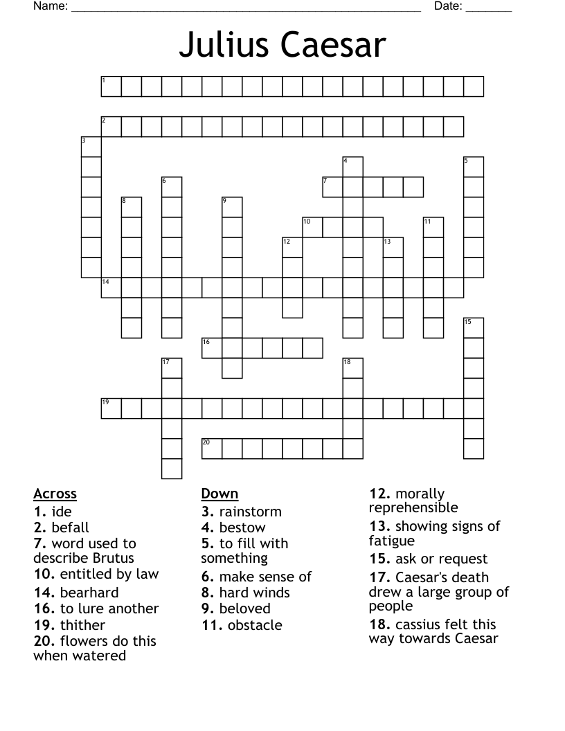 Julius Caesar Crossword