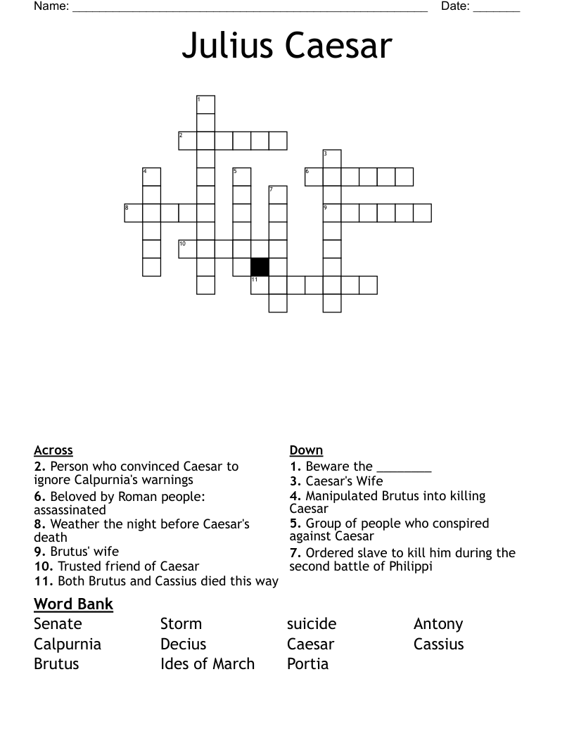 Julius Caesar Crossword
