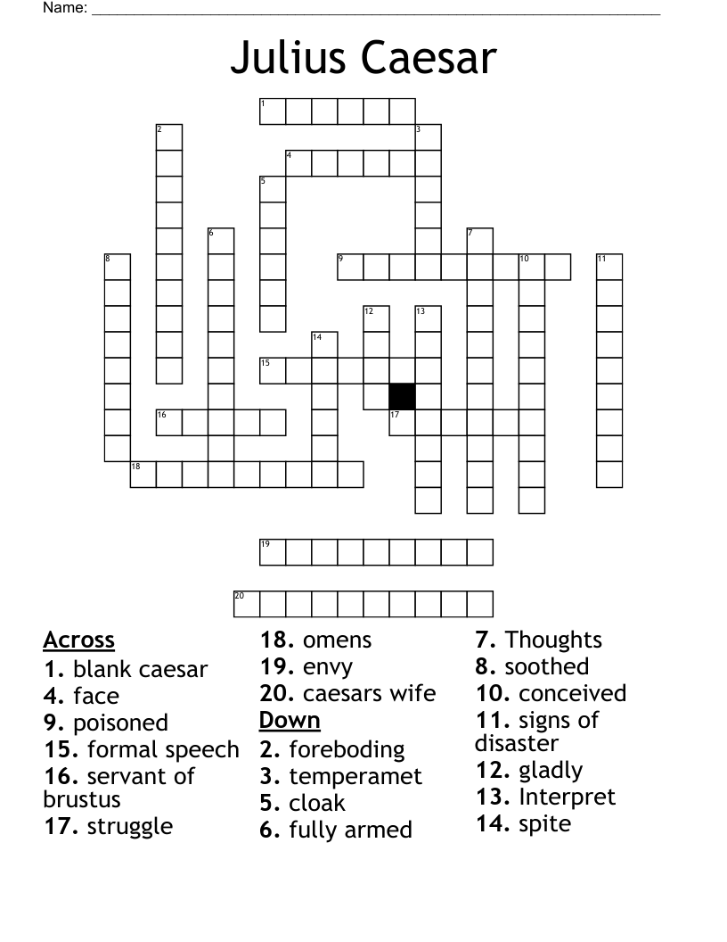 Julius Caesar Crossword