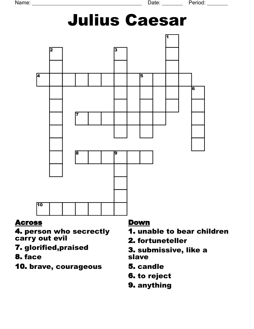 Julius Caesar Crossword
