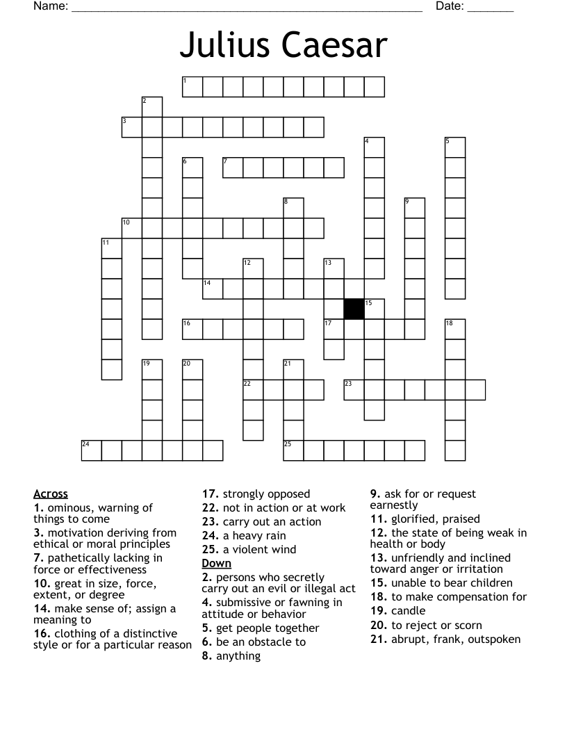 Julius Caesar Crossword