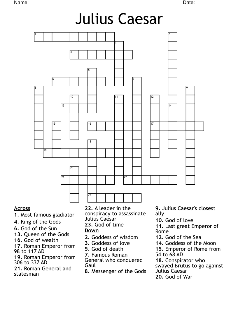 Julius Caesar Crossword